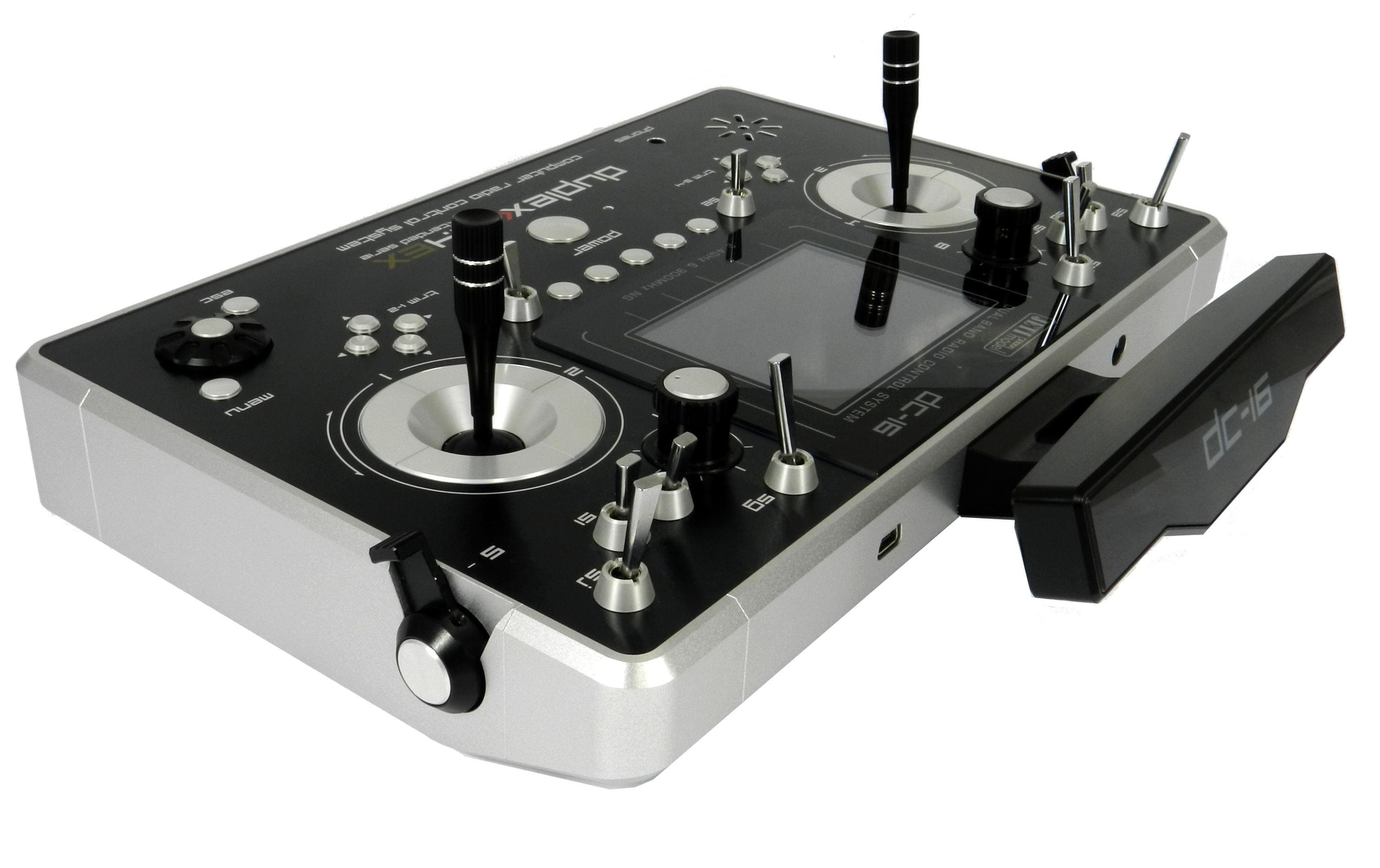 Fernsteuerung DC-16 II Silber Duplex EX<br>Professioneller 24-Kanal Pultsender