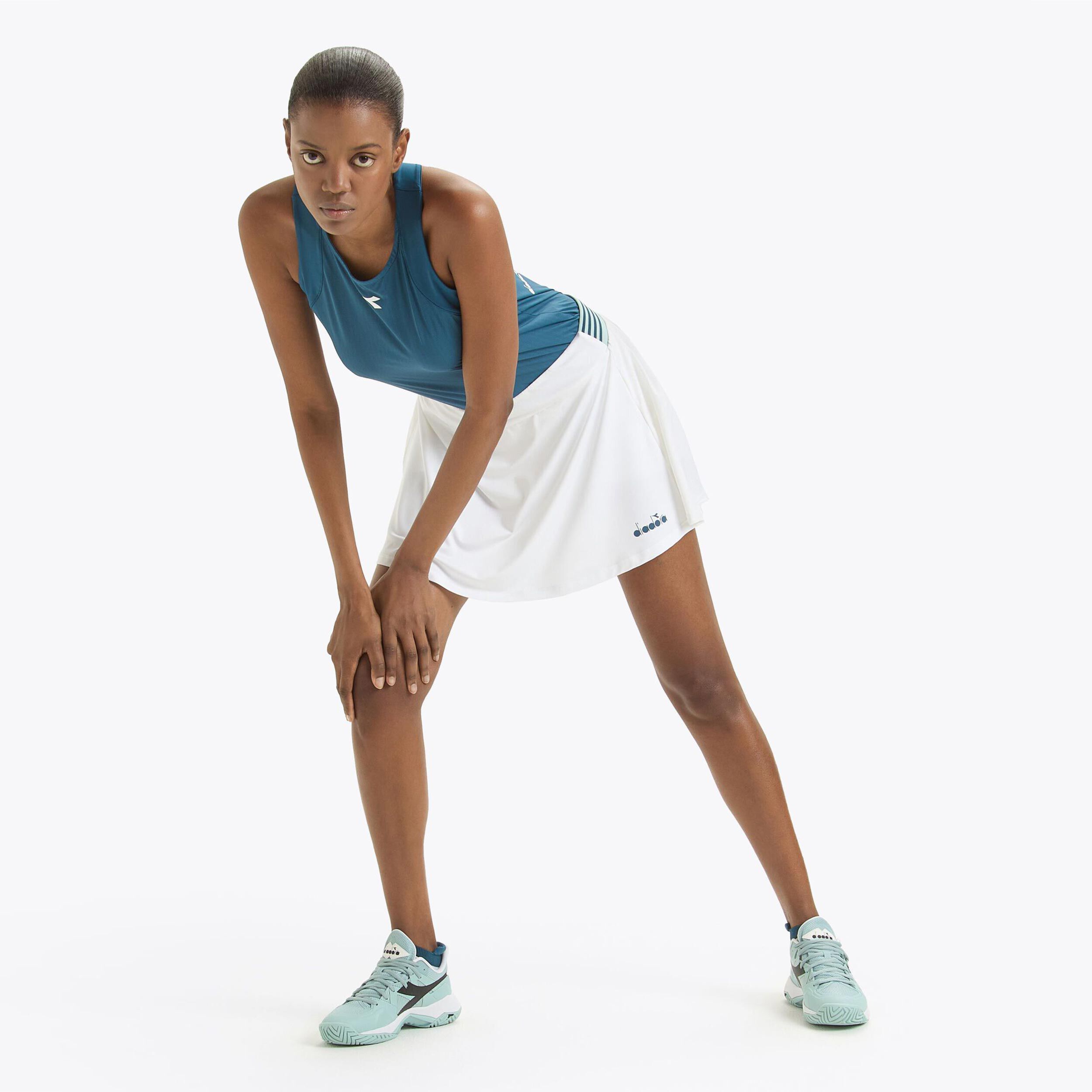 Diadora L. Icon Jupe Femmes - Blanc , Bleu Petrol