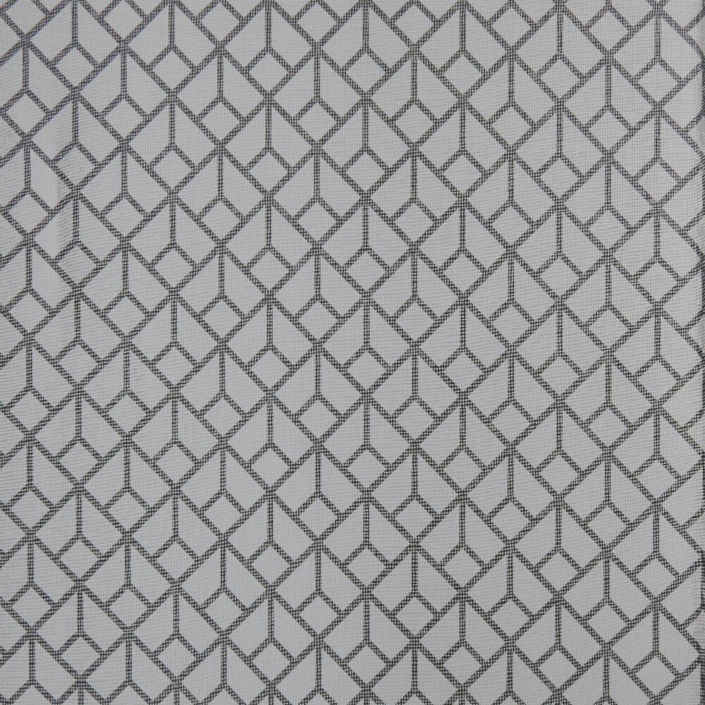Voilage à oeillets imprimé graphique blanc 140x240cm