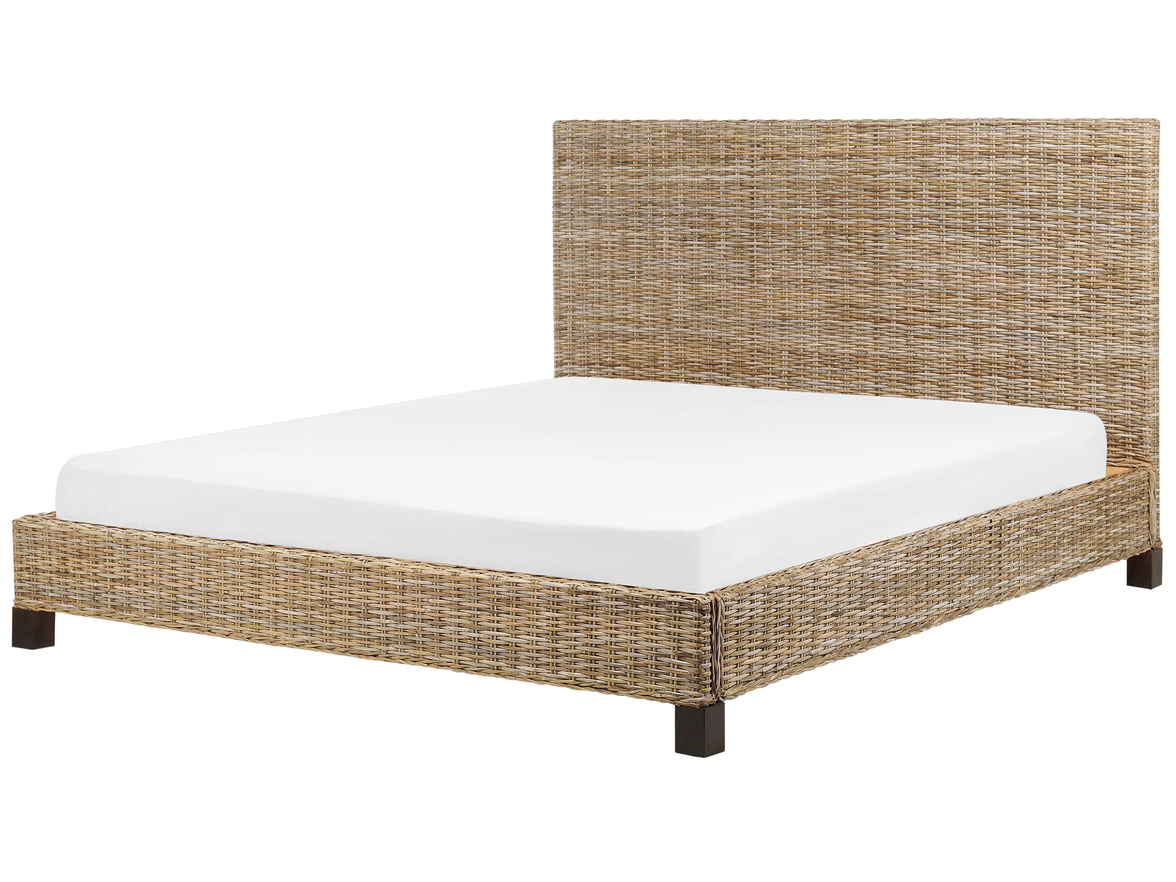 Bed Rotan SALBRIS 180 x 200 cm Natuurlijk