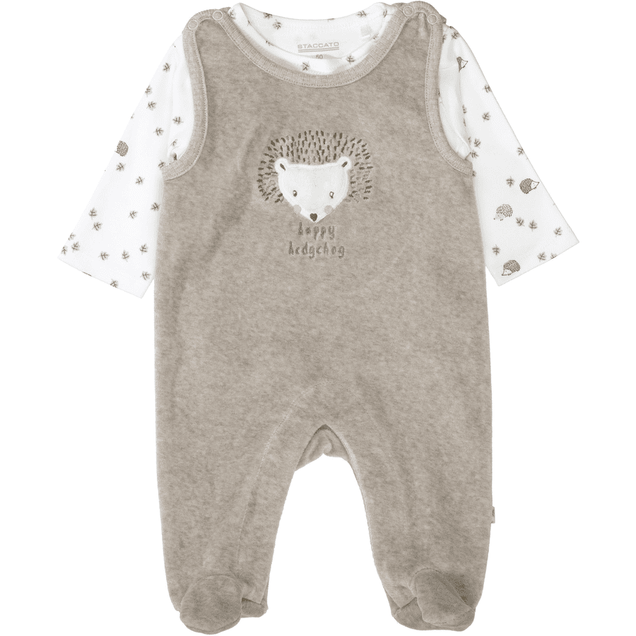 STACCATO Strampler+Shirt greige melange
