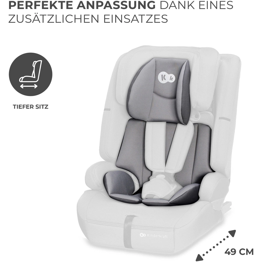 Kinderkraft Autokindersitz Safety Fix 2 i-Size 76 bis 150 cm 8 kg grau