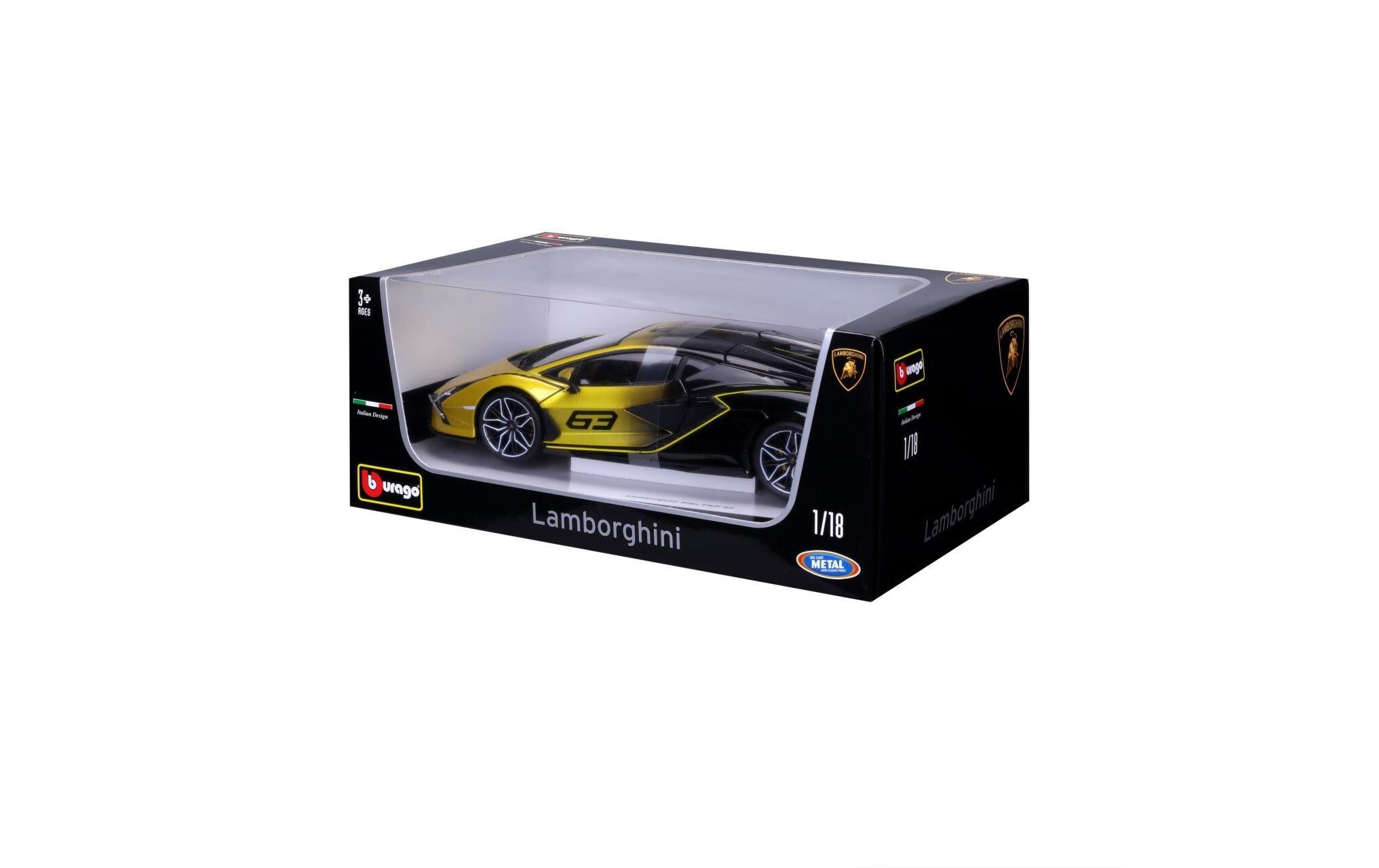 Lamborghini Sian FKP 37 Gelb 1:18Sammlermodell im Massstab 1:18