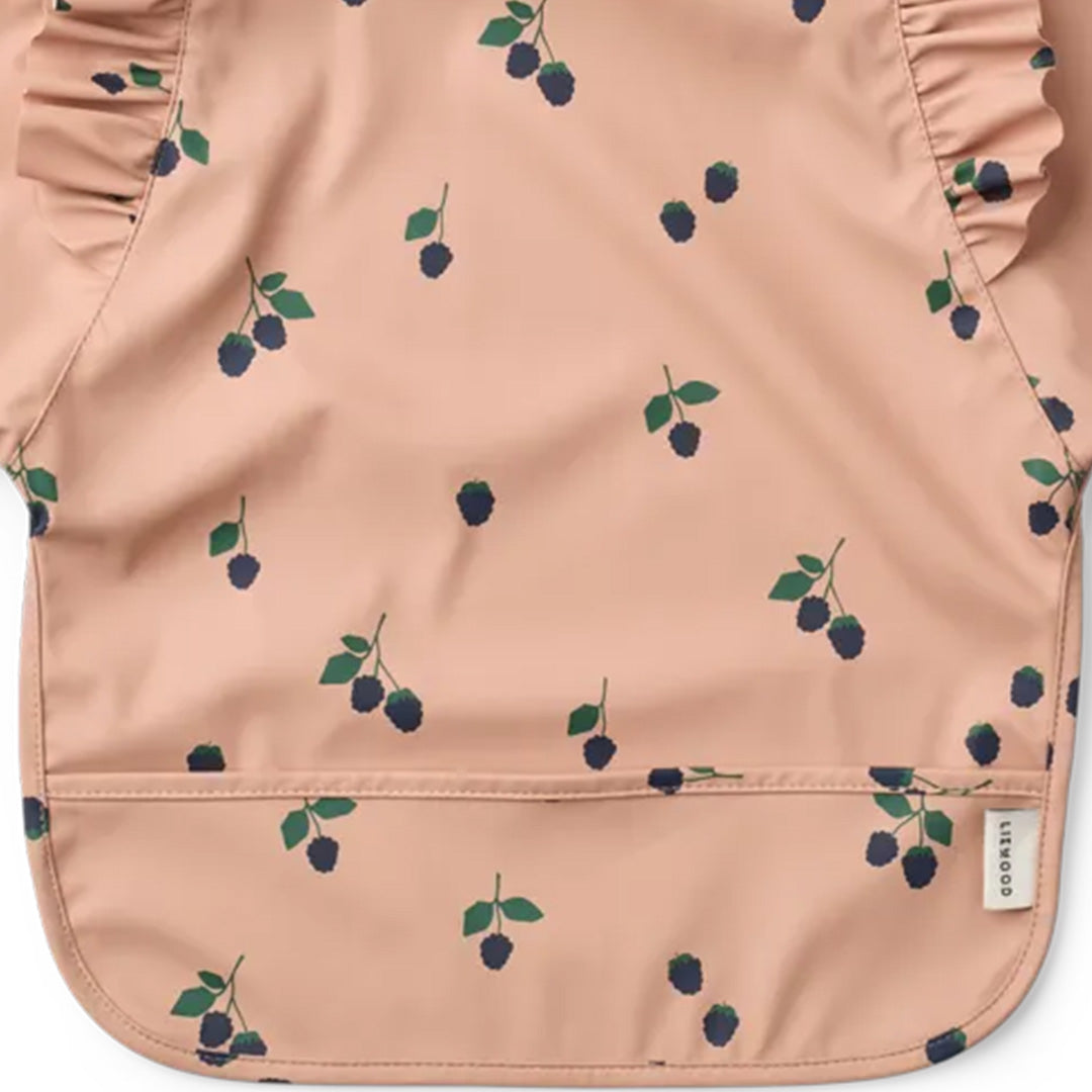 liewood mouwslab met voorvakje merle ruffles - berry - pale tuscany
