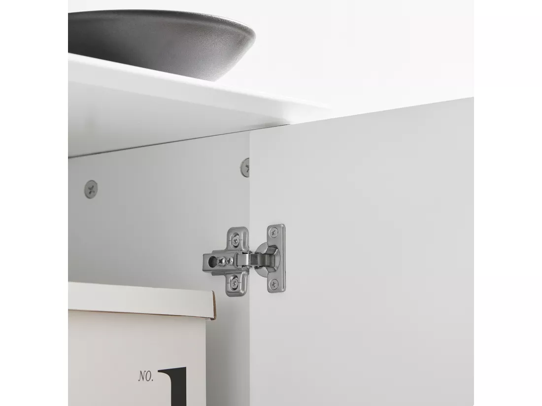 Armoire à Chaussures, Meuble d'entrée, Meuble de Rangement, Commode à Chaussures, FSR104-W