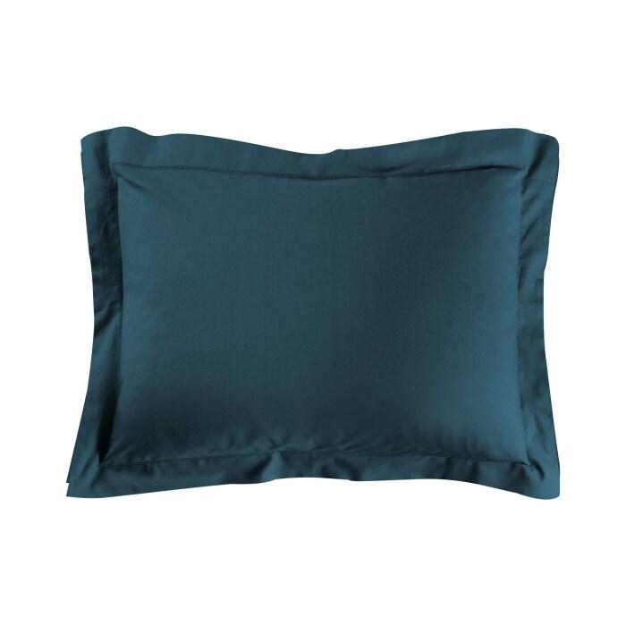 TAIE OREILLER 50X70CM UNI 57 FILS LINA BLEU