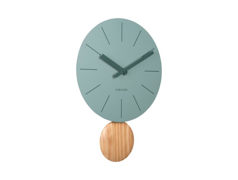 Wall Clock Arlo pendulum KA5967GR Jungle green