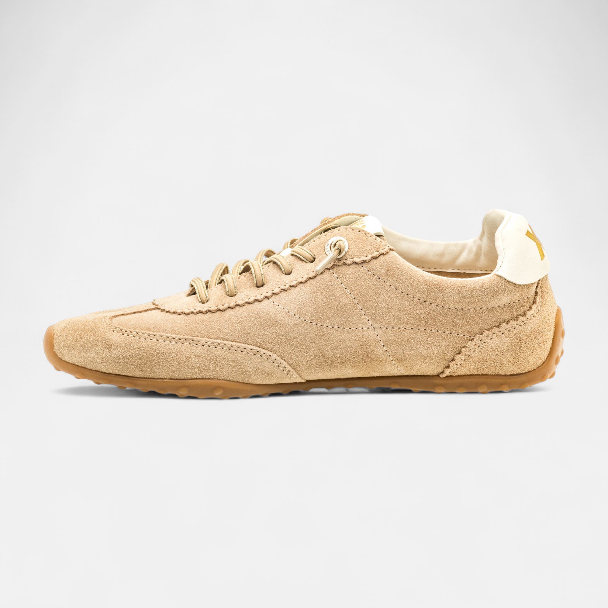 Baskets basses Femme en cuir taupe