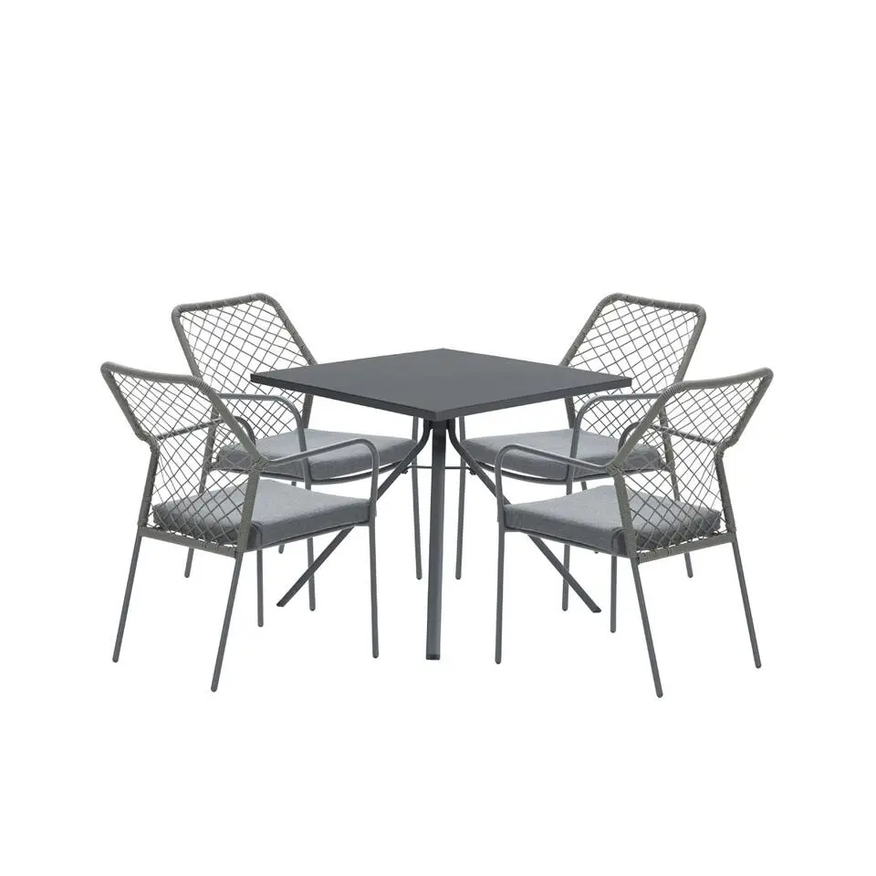 5-delige tuinset Dido stoel mosgroen -Rimini tafel- Garden Impressions