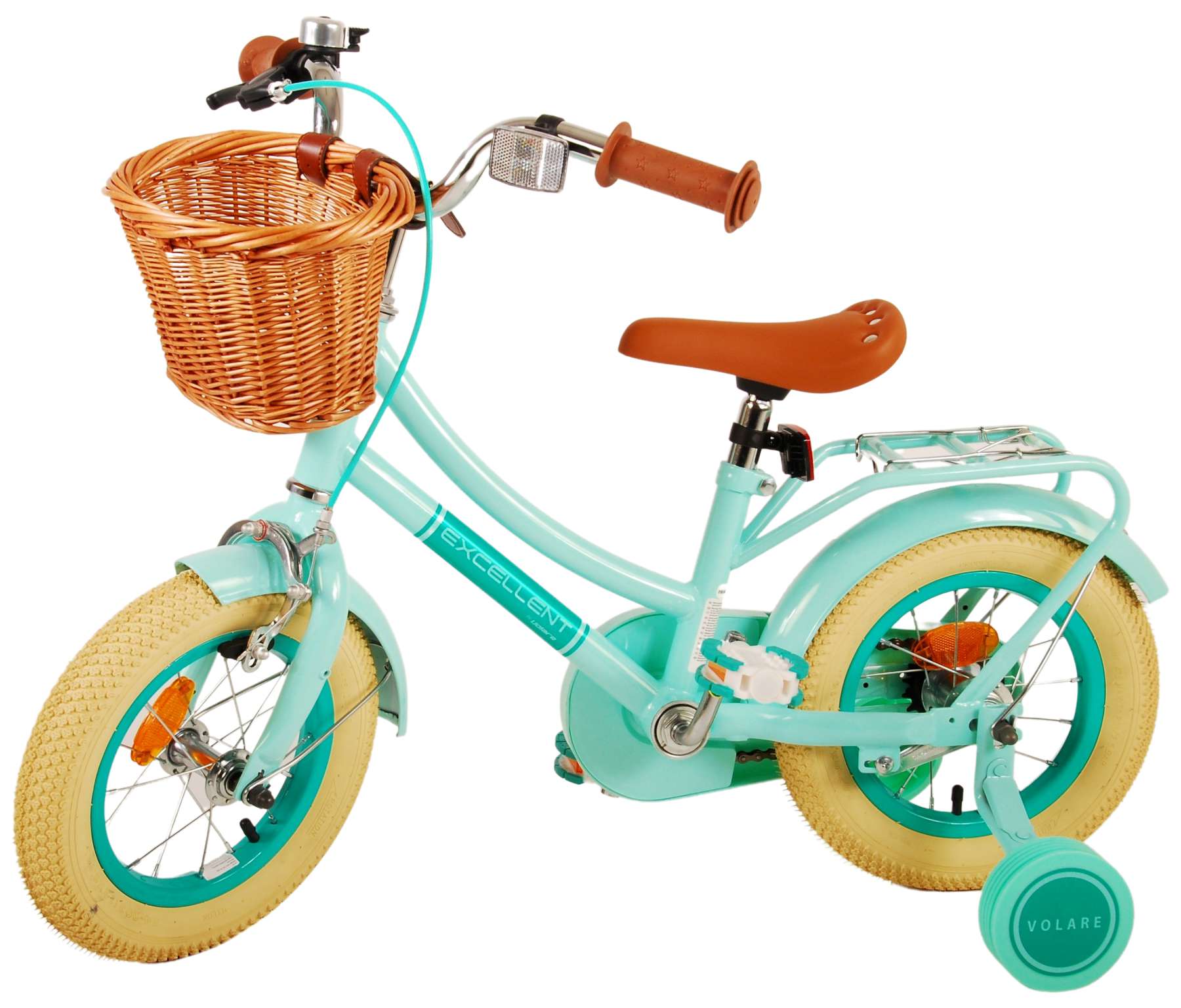 TPFSports Excellent Kinderfahrrad - Mädchen - 12 Zoll - Rücktritt + Handbremse - Grün