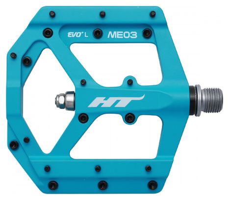 Paire de Pédales Plates HT Components ME03 EVO  Bleu