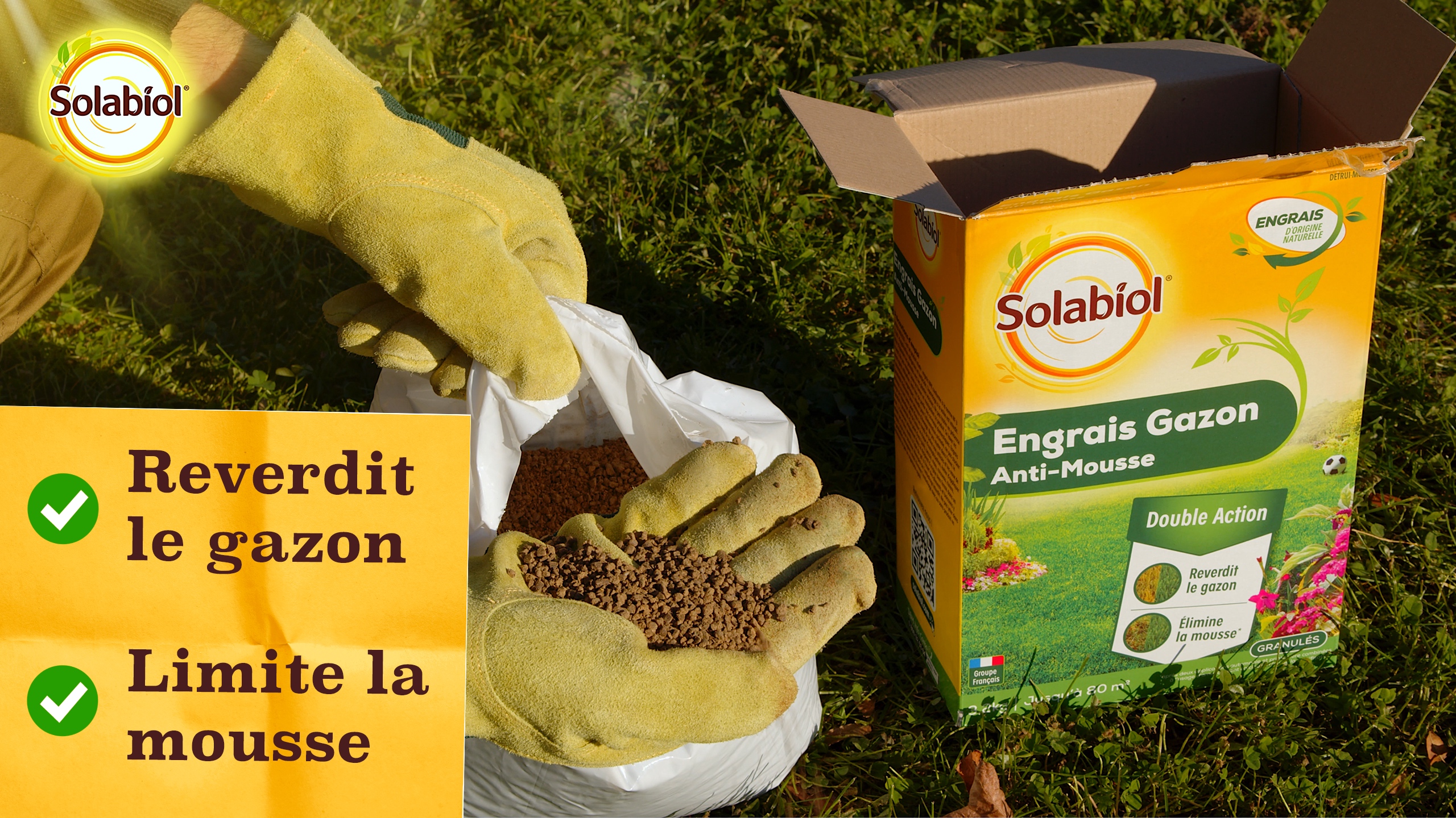 Sogazmou80n |engrais gazon anti mousse | 3,2kg | elimine la mousse & f