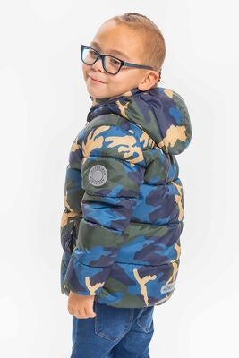Nordbjørn Narvik Puffjakke, Camo Blue
