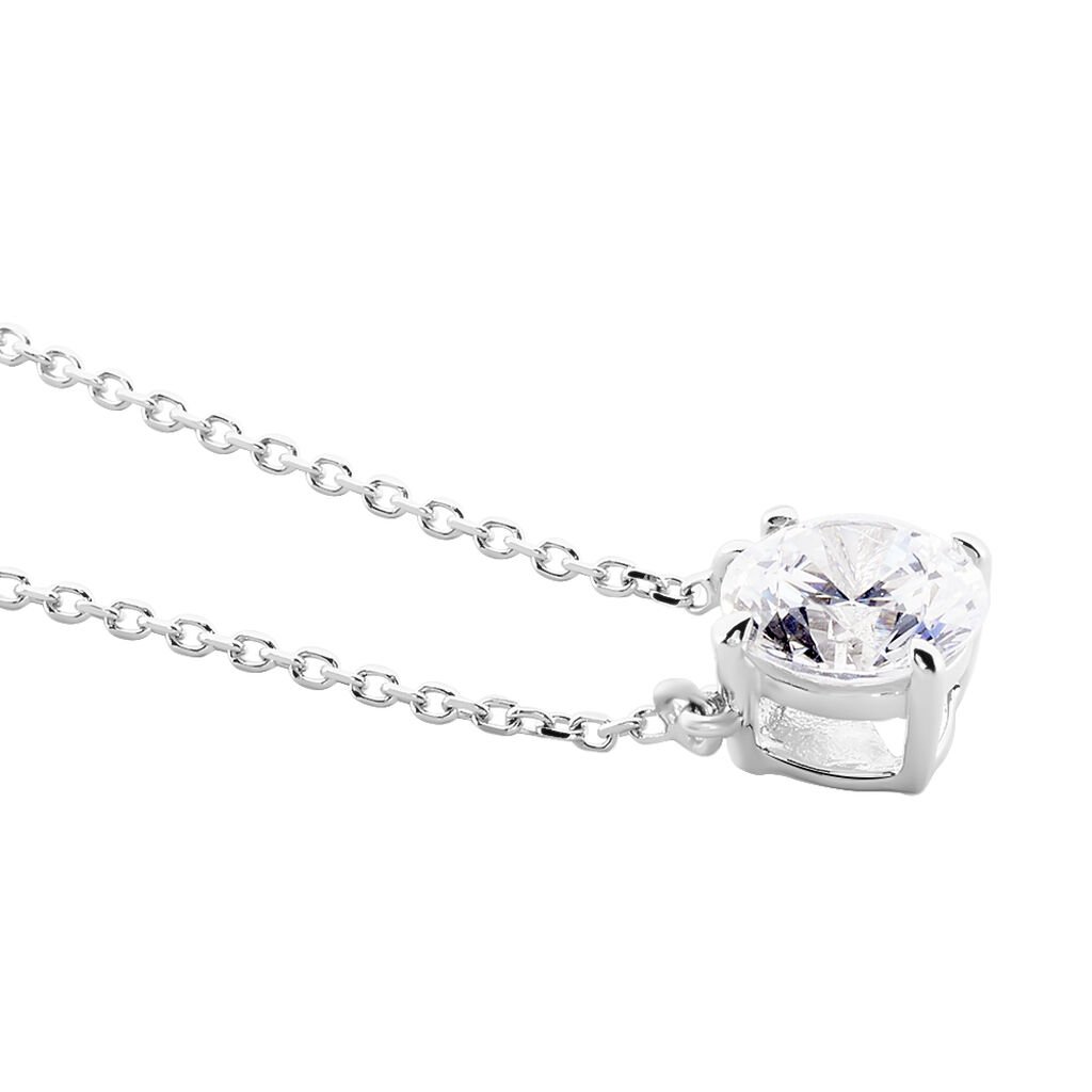 Collier Ponama Or Blanc Oxyde De Zirconium