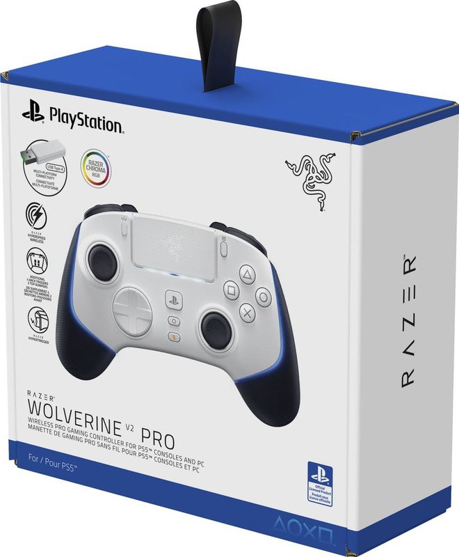 Razer Wolverine V2 Pro Draadloze Controller - Zwart/Wit - PS5 & PC