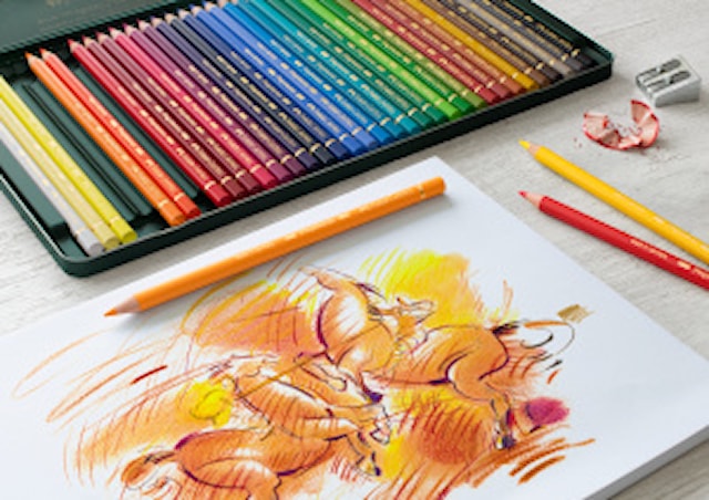Polychromos Fargeblyanter Metalletui 36 pakning Faber-Castell