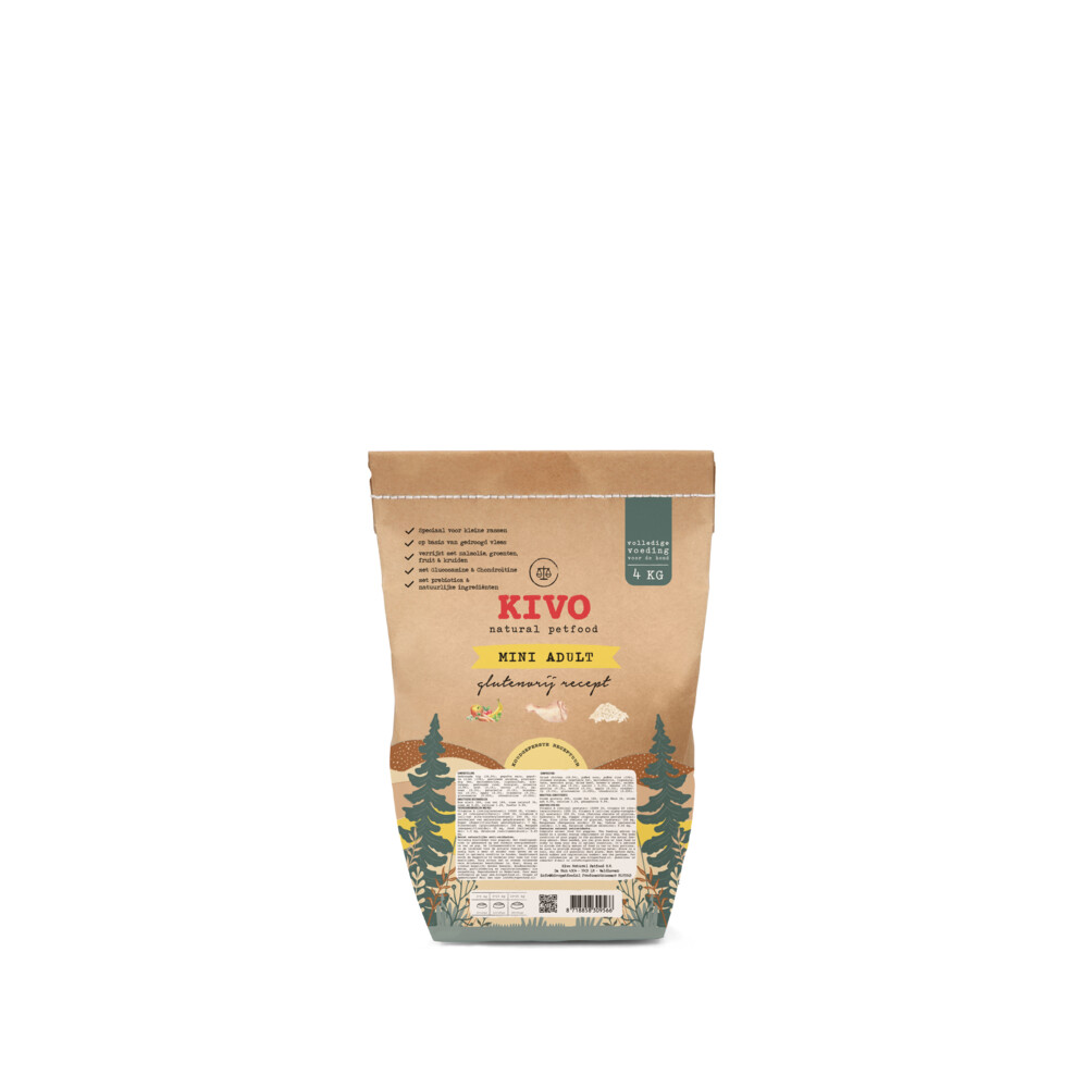 Kivo Kip & Rijst Mini Adult Glutenvrij4 kg