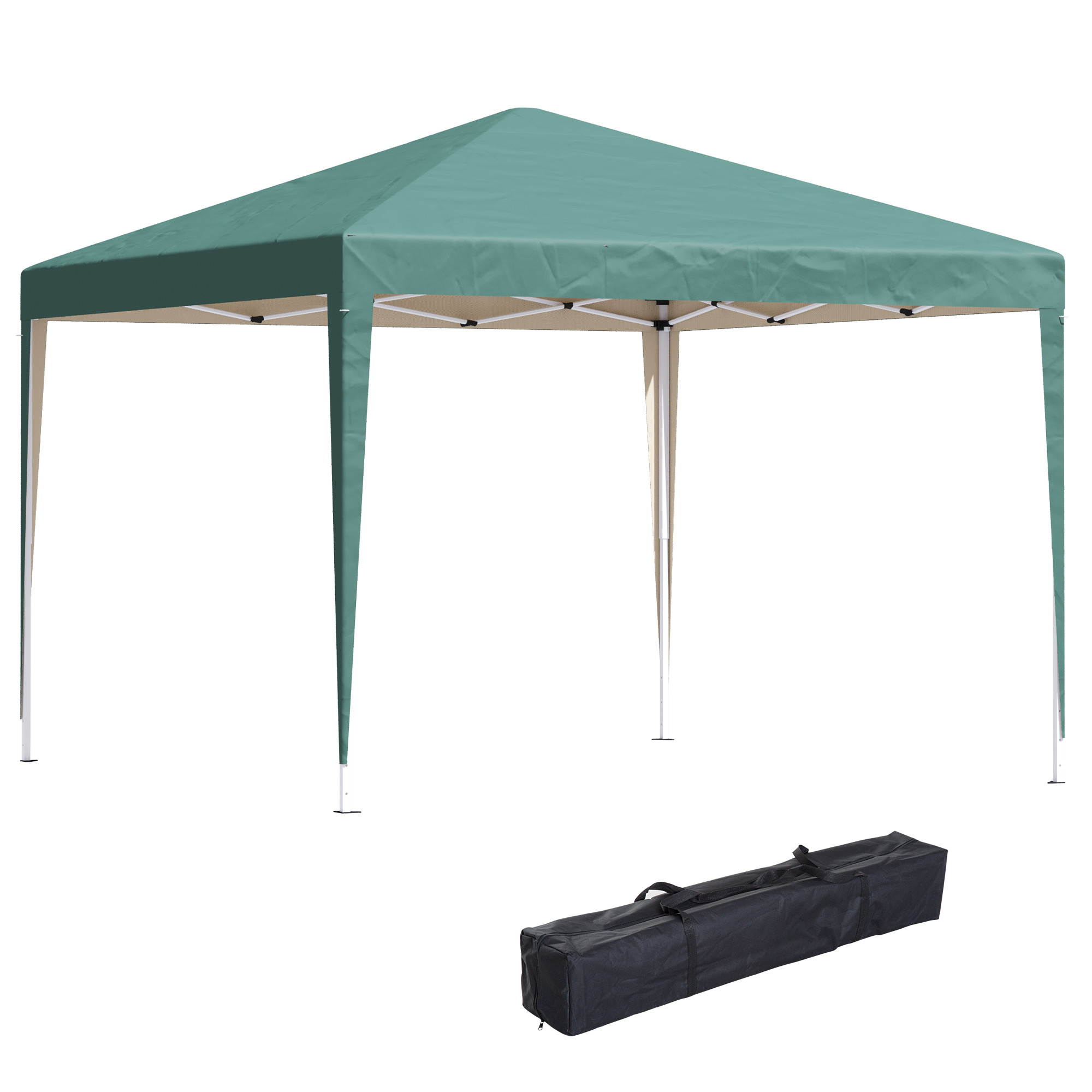 Tenda dobrável verde Outsunny
