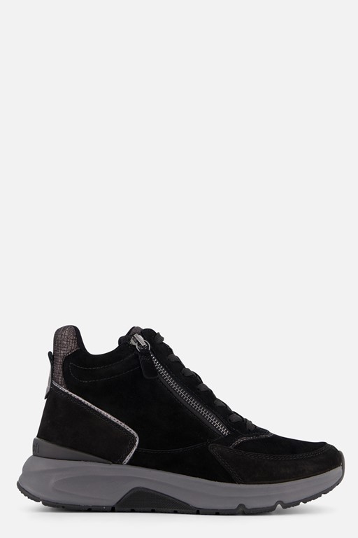 Gabor Rollingsoft Veterboots zwart Suede