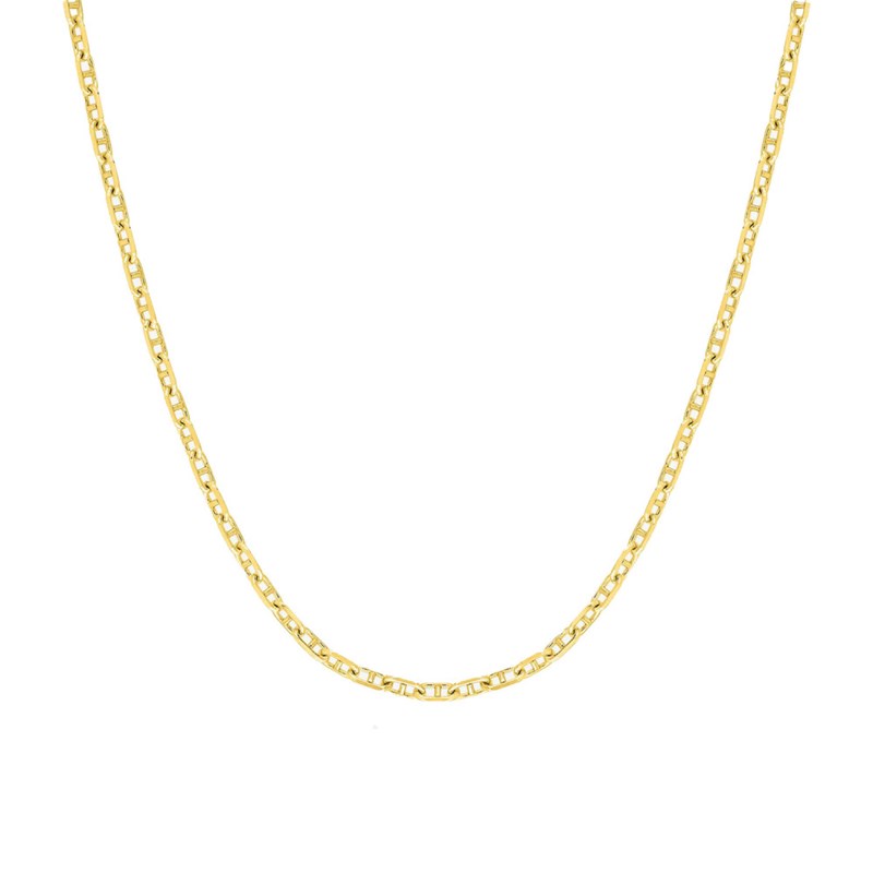 Bracelet Mixte 18 cm - Forçat Marine - Or 18 Carats - Largeur 2 mm