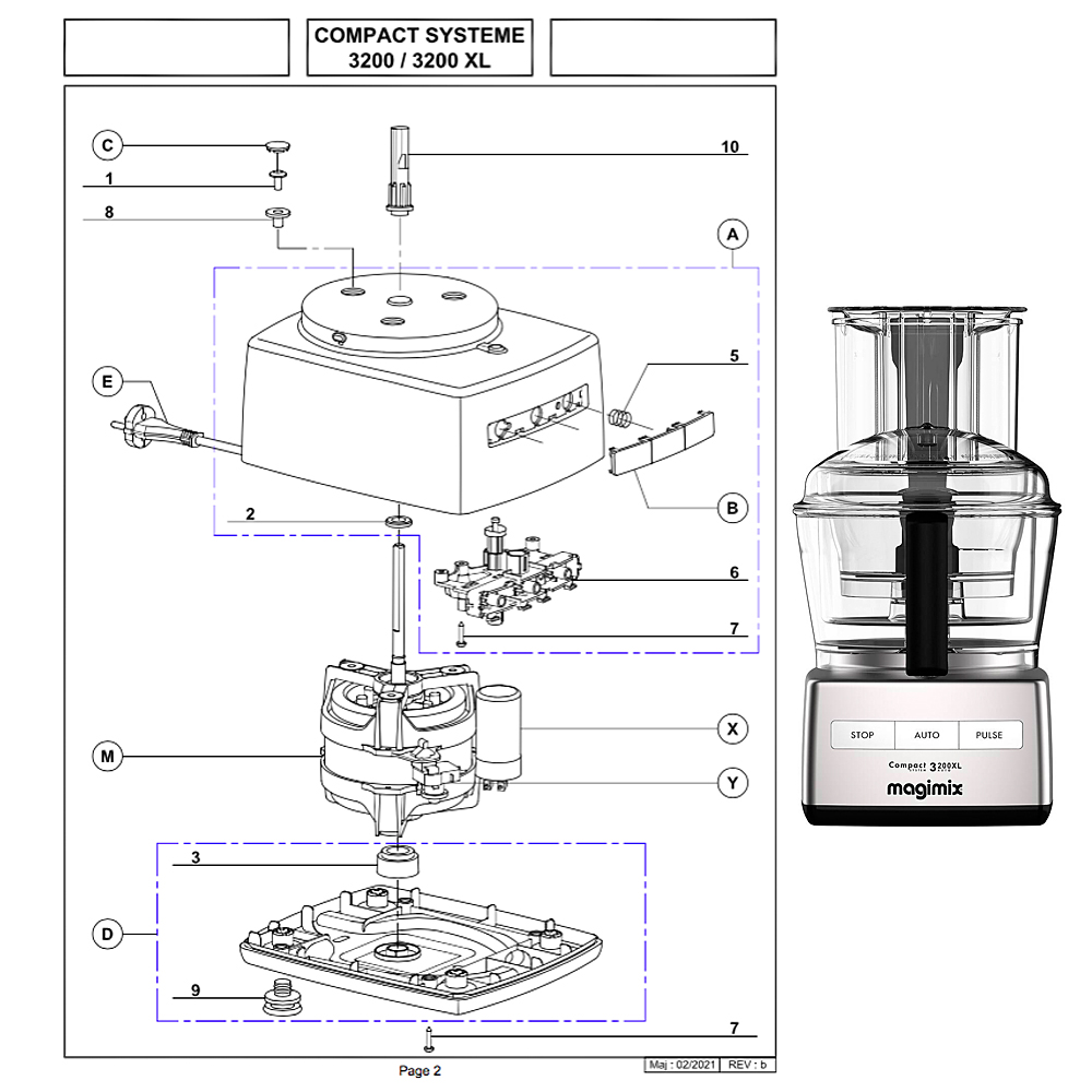 Pièces détachées MAGIMIX 3200 et 3200 XL