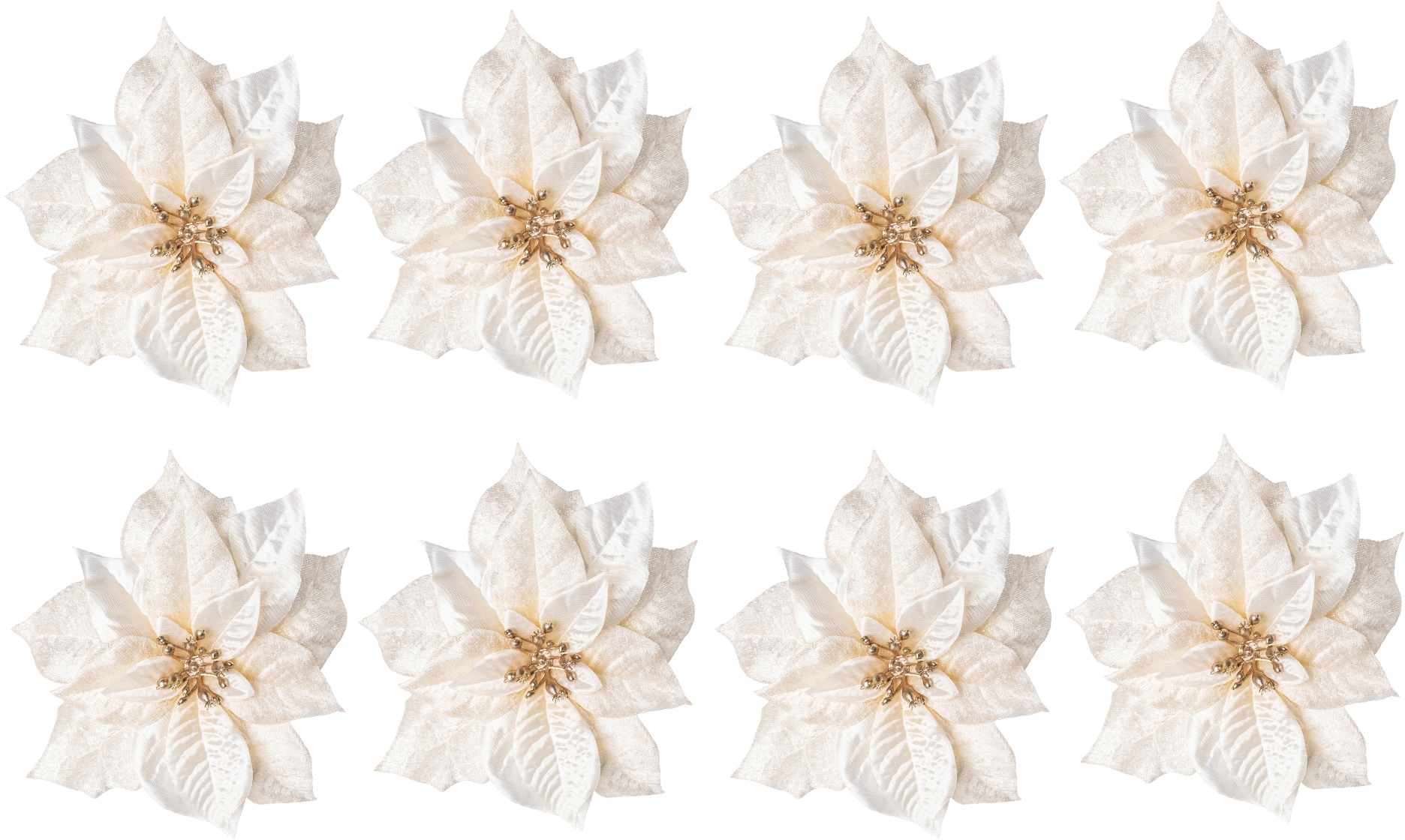 Creativ deco Weihnachtsbaumklammer »Weihnachtsdeko, Christbaumschmuck« Weihnachtsstern-Blüte, mit Clip zum Befestigen, Ø ca. 17 cm