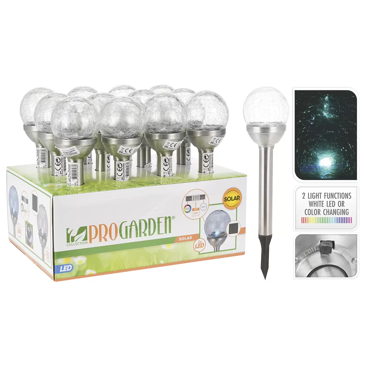 Solarleuchte transparent,silber
