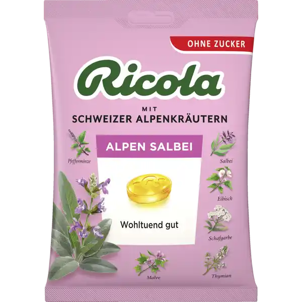 Alpen Salbei Bonbons zuckerfrei 75g