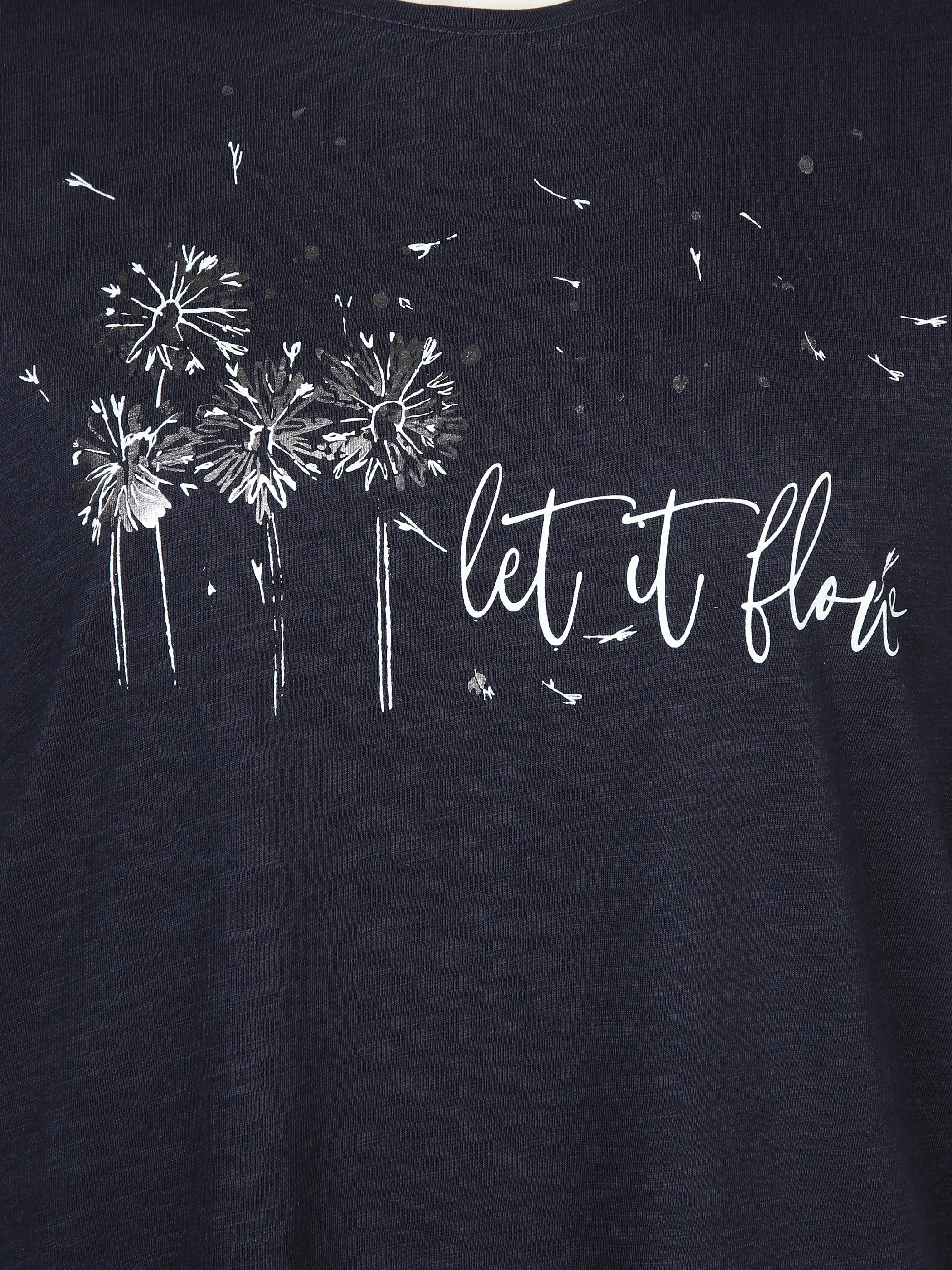 Große Größen T-Shirt mit Glitzerprint