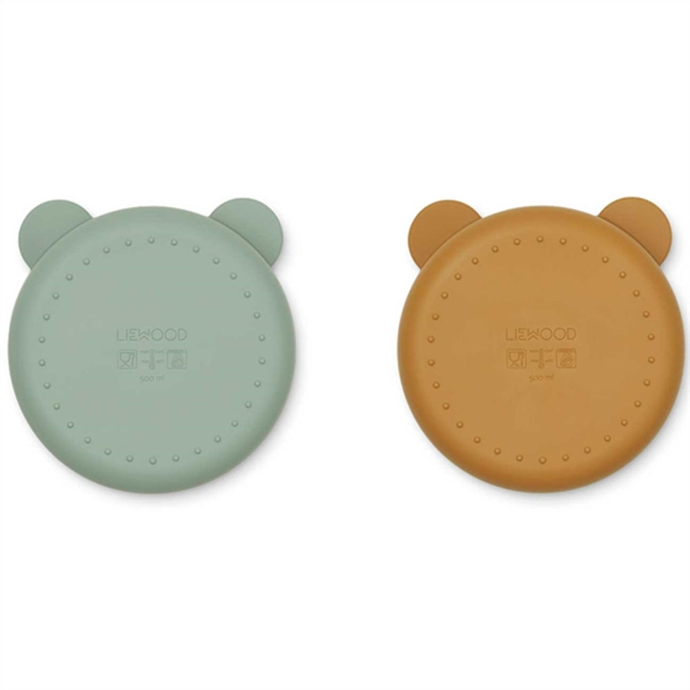 Connie Silicone Opdelte Skåle 2-pak Peppermint Golden Caramel Mix