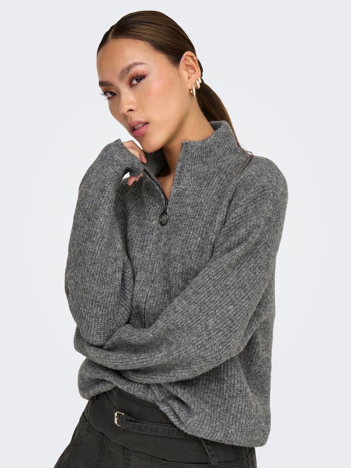 ONLTOKYO Strickjacke Dark Grey Melange