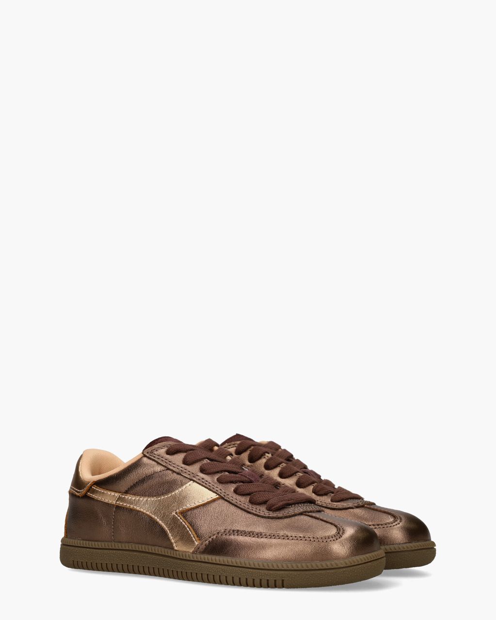 Diadora Sport Trainer Metalized Donkerbruin/Roségoud Damessneakers