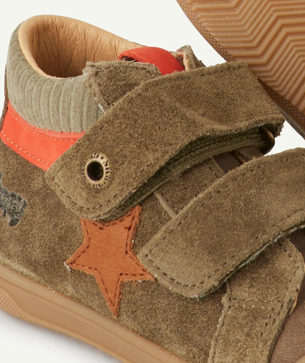 BOPYBASKETS MONTANTES À SCRATCH KAKI BÉBÉ GARÇON