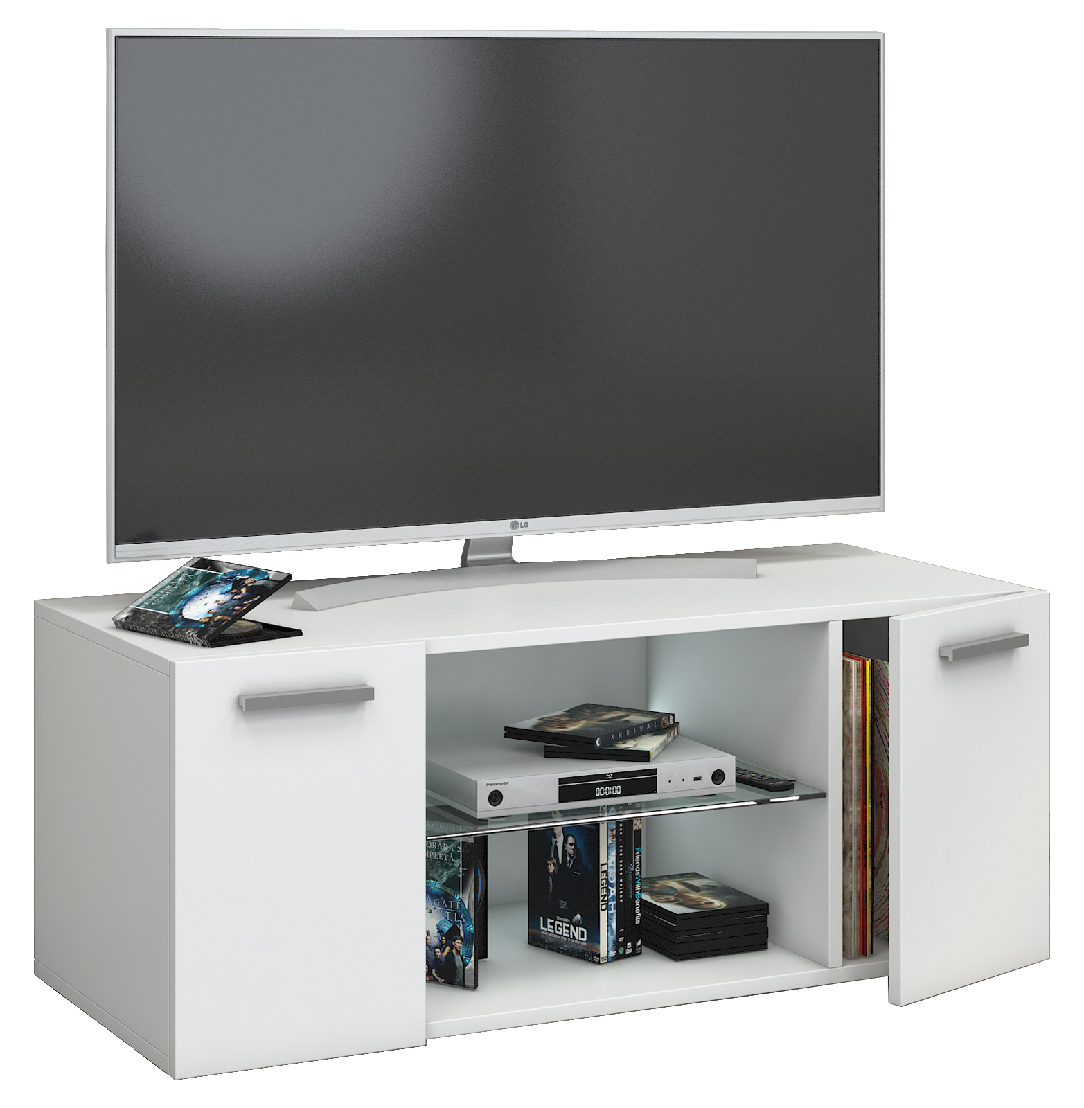 TV-Lowboard JUSA - weiß -2 Türen - 95 cm breit
