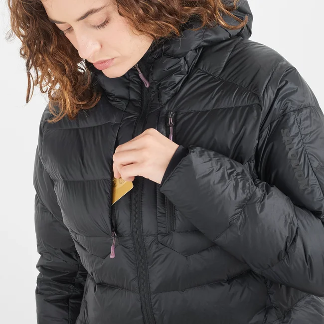 ELIXIR ULTRA DOWN  Daunenjacke mit Kapuze Damen DEEPBLACK