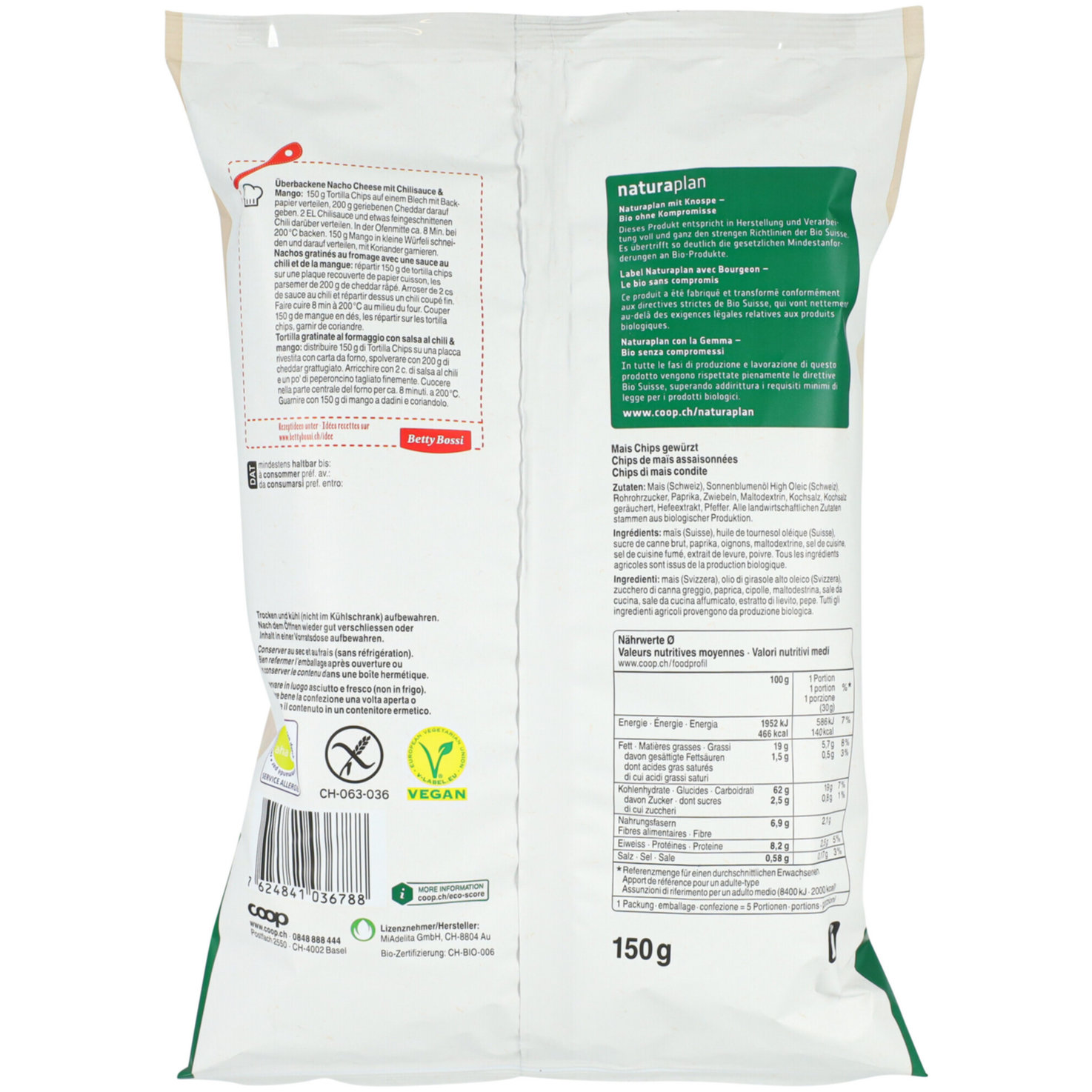 Naturaplan Bio Tortilla Chips BBQ Paprika