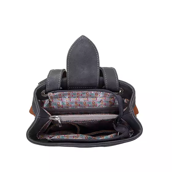 Hi-Di-Hi Song Song Blue Hand/ Shoulderbag/ Backpack Cognac/ Dark Grey