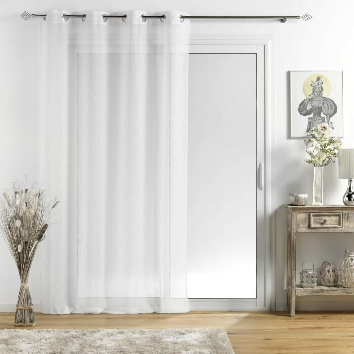 PANNEAU A OEILLETS 140X240CM FILS METAL SUNLINE BLANC ARGENT
