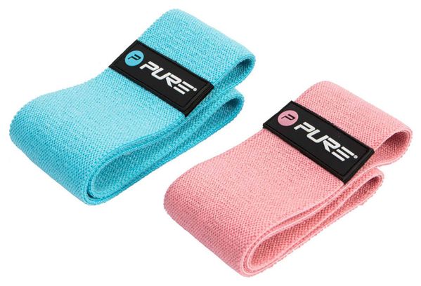 Pure2Improve Ensemble de bandes d'exercice Bleu et rose