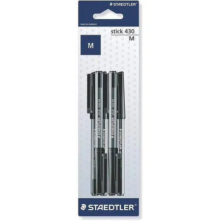 STAEDTLER® stick Kugelschreiber schwarz, 6 Stück