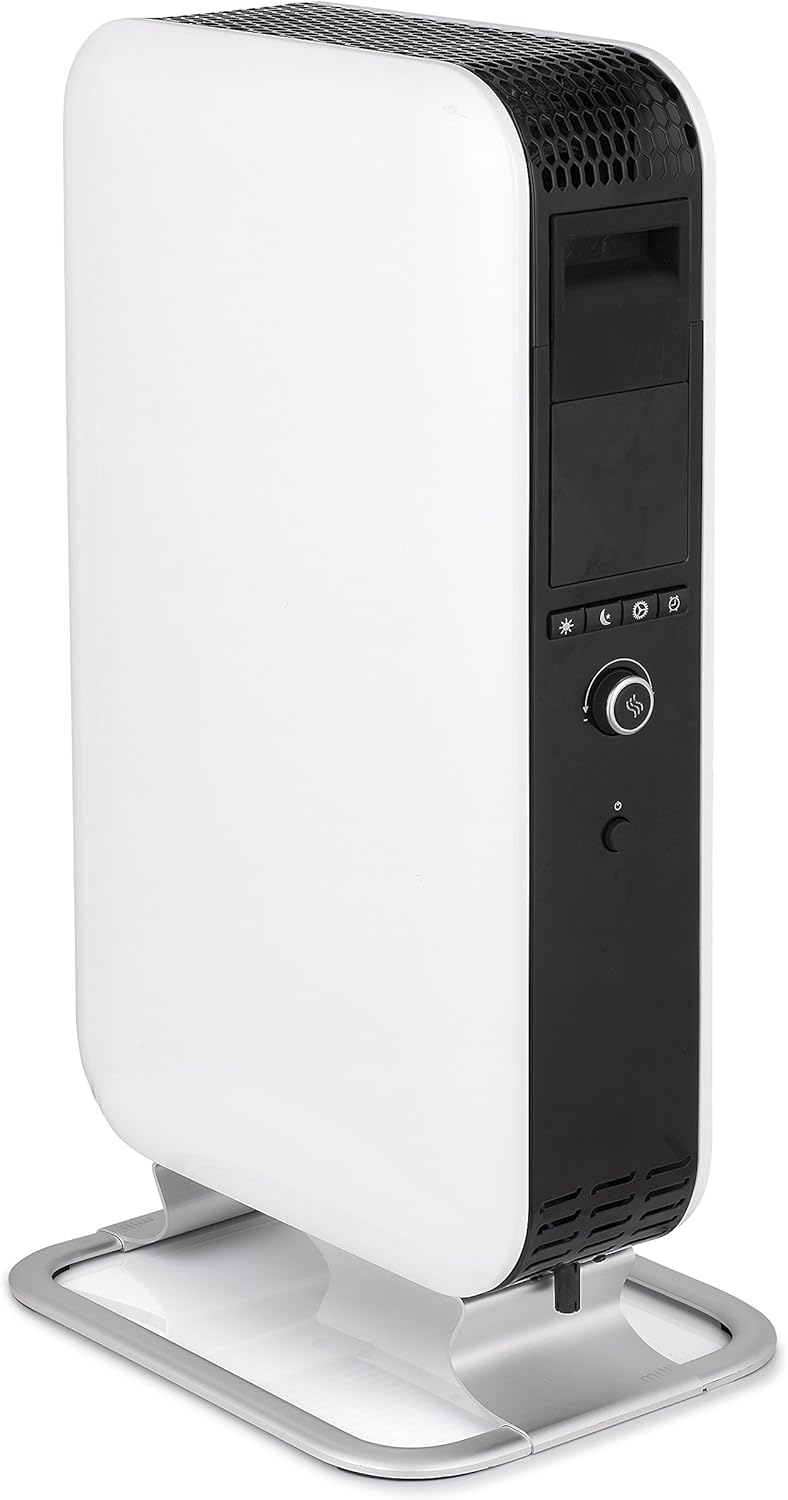 Mill Ölradiator Heizkörper 1500W, elektrische Heizung, bis zu 22 m², geräuschlose Elektroheizung energiesparend, sicherer Elektroheizkörper mit Tag-Nacht Programm, Radiator Heizung elektrisch weiß
