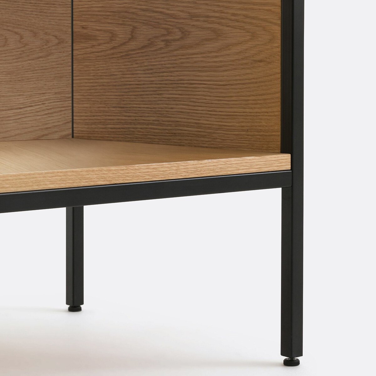 LA REDOUTE INTERIEURS<br>Móveis em vinil com acabamento em carvalho e metal, 87 cm de comprimento, Volga