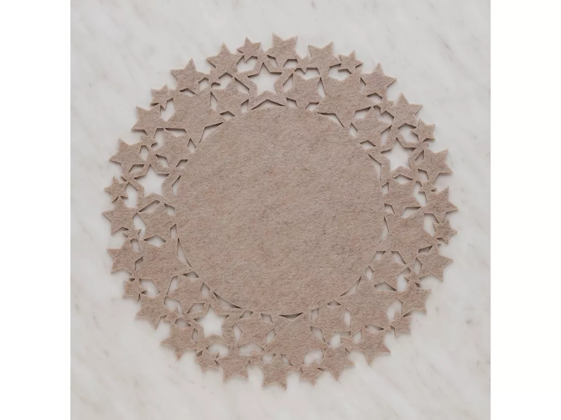 Set de Table Décoratif Stille – Feutre Beige Moyen 38 cm