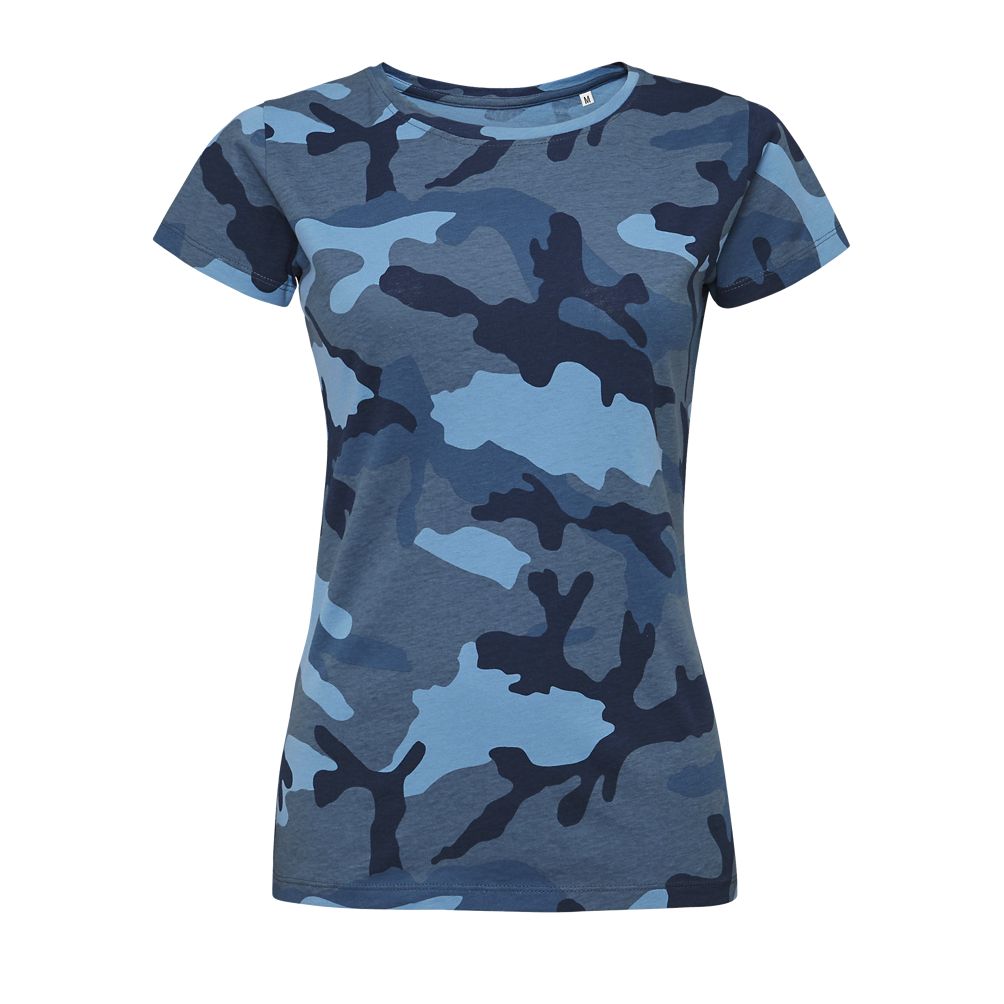SOL'S 01187 - Camo Women Tee Shirt Femme Col Rond