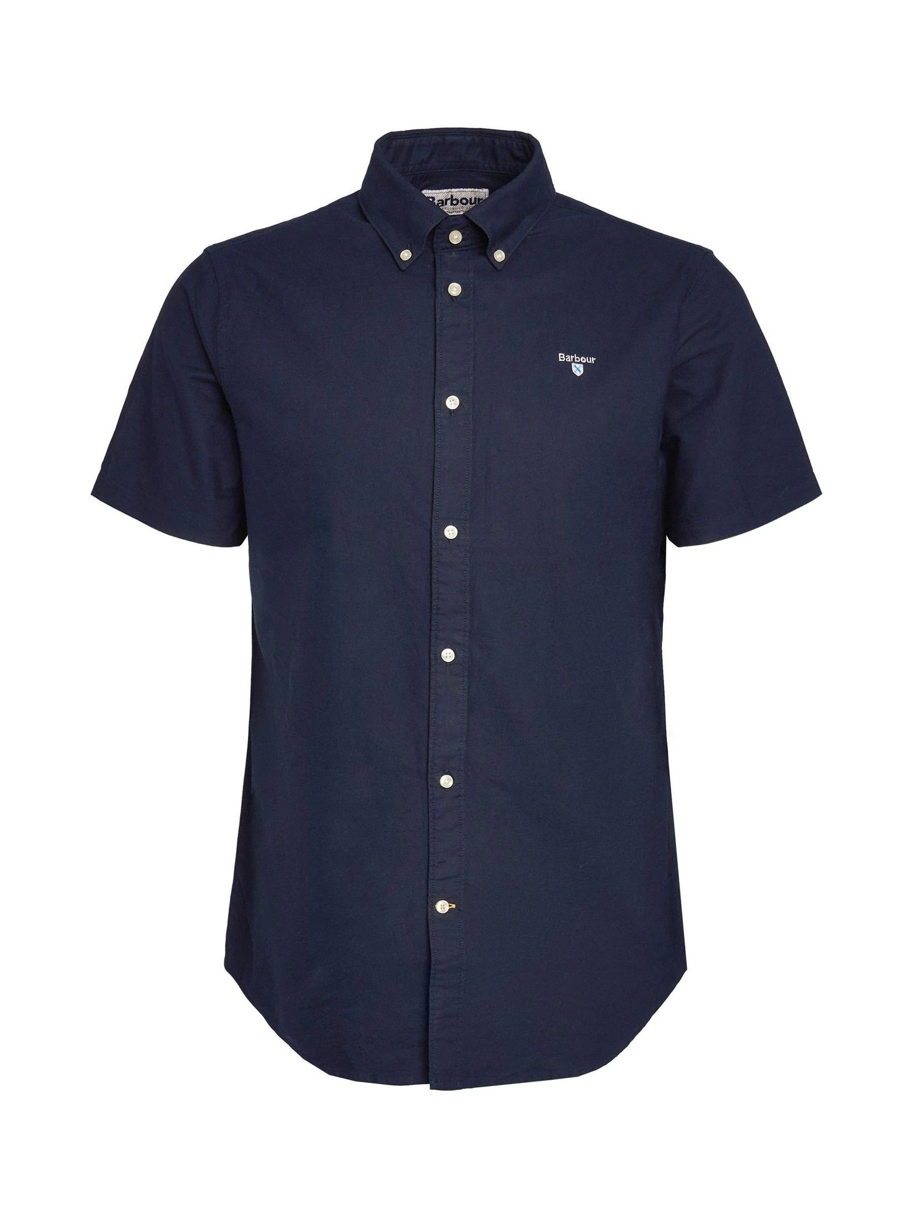Donkerblauw - Barbour® Oxtown klassiek Oxford-hemd met korte mouwen, 100% katoen