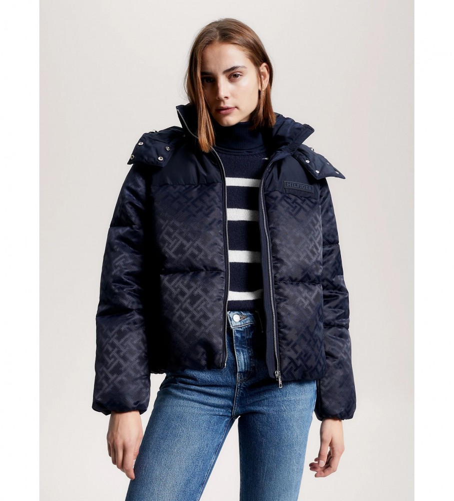 Jaqueta acolchoada Tommy Hilfiger New York com monograma, azul marinho