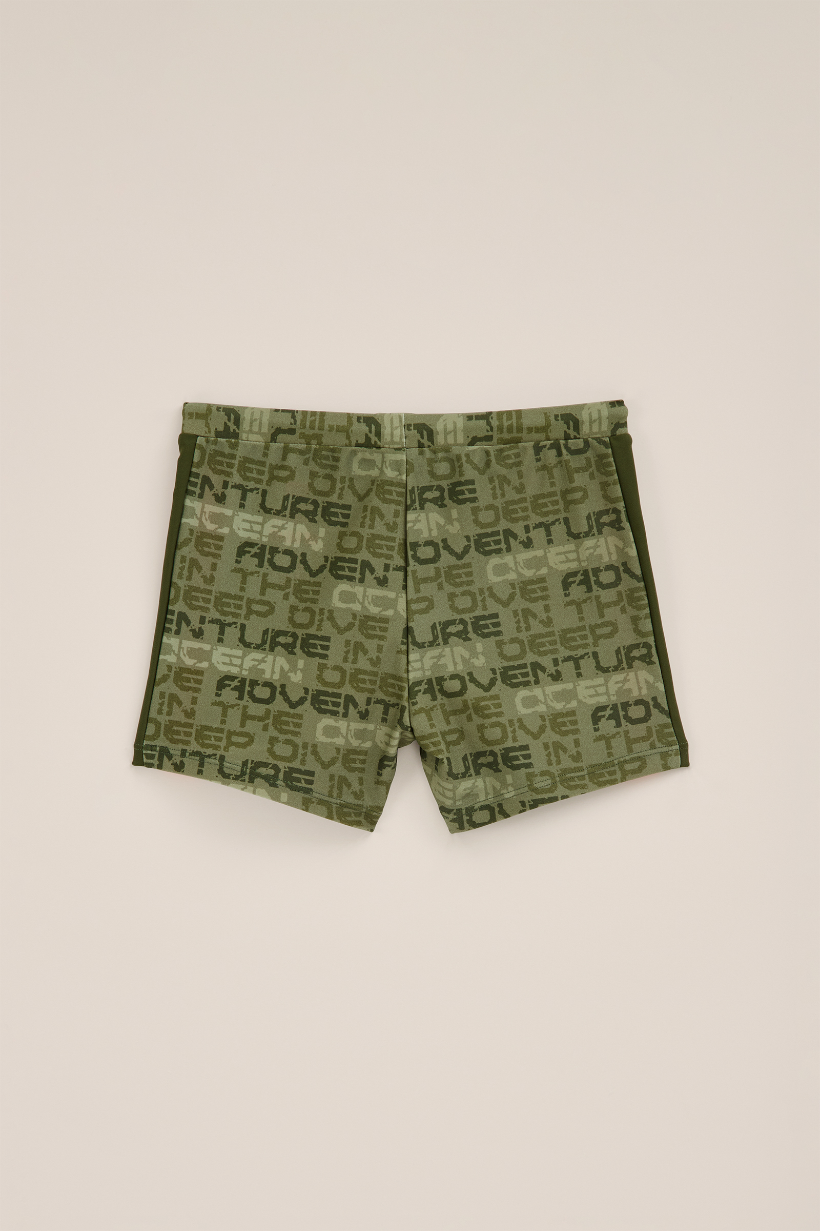 Jongens zwemtrunk met dessin WE Fashion Olijfgroen
