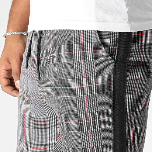 Pantalon Jogging A Carreaux Gris