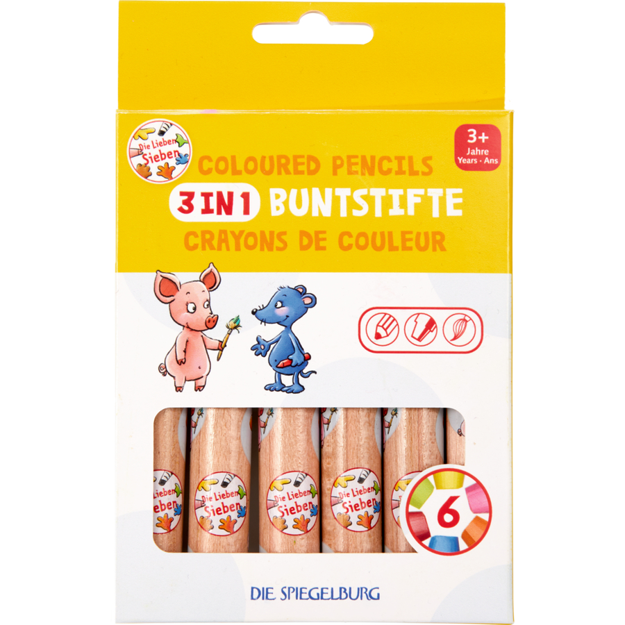 COPPENRATH 3-in-1 Buntstifte - Die Lieben Sieben
