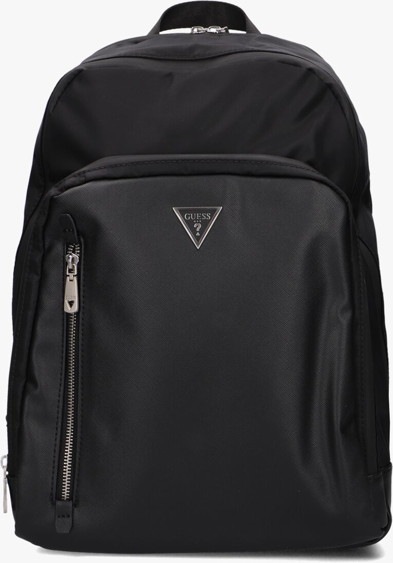 GUESS zwarte guess laptoptas certosa nylon vrtcl zip bkcpck